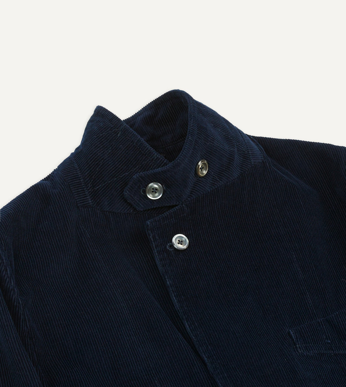 Drake's Navy Cotton Corduroy Field Games Blazer