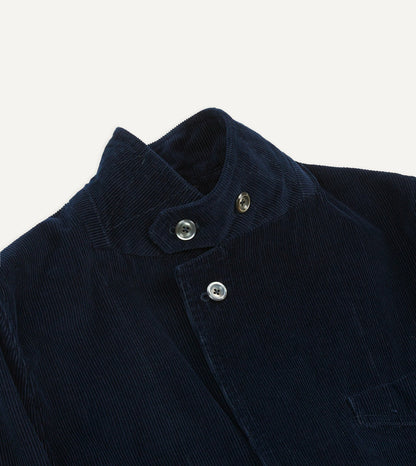 Drake's Navy Cotton Corduroy Field Games Blazer