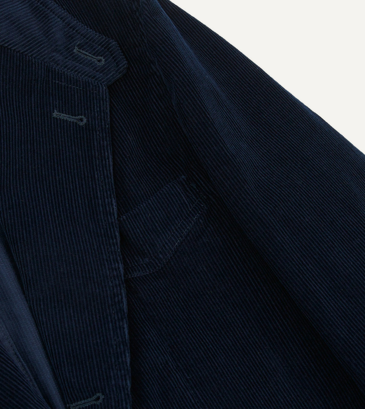 Drake's Navy Cotton Corduroy Field Games Blazer