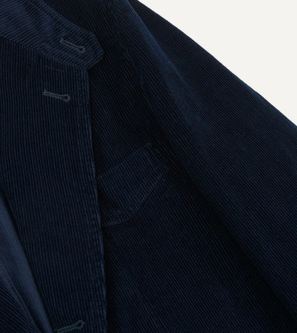 Drake's Navy Cotton Corduroy Field Games Blazer