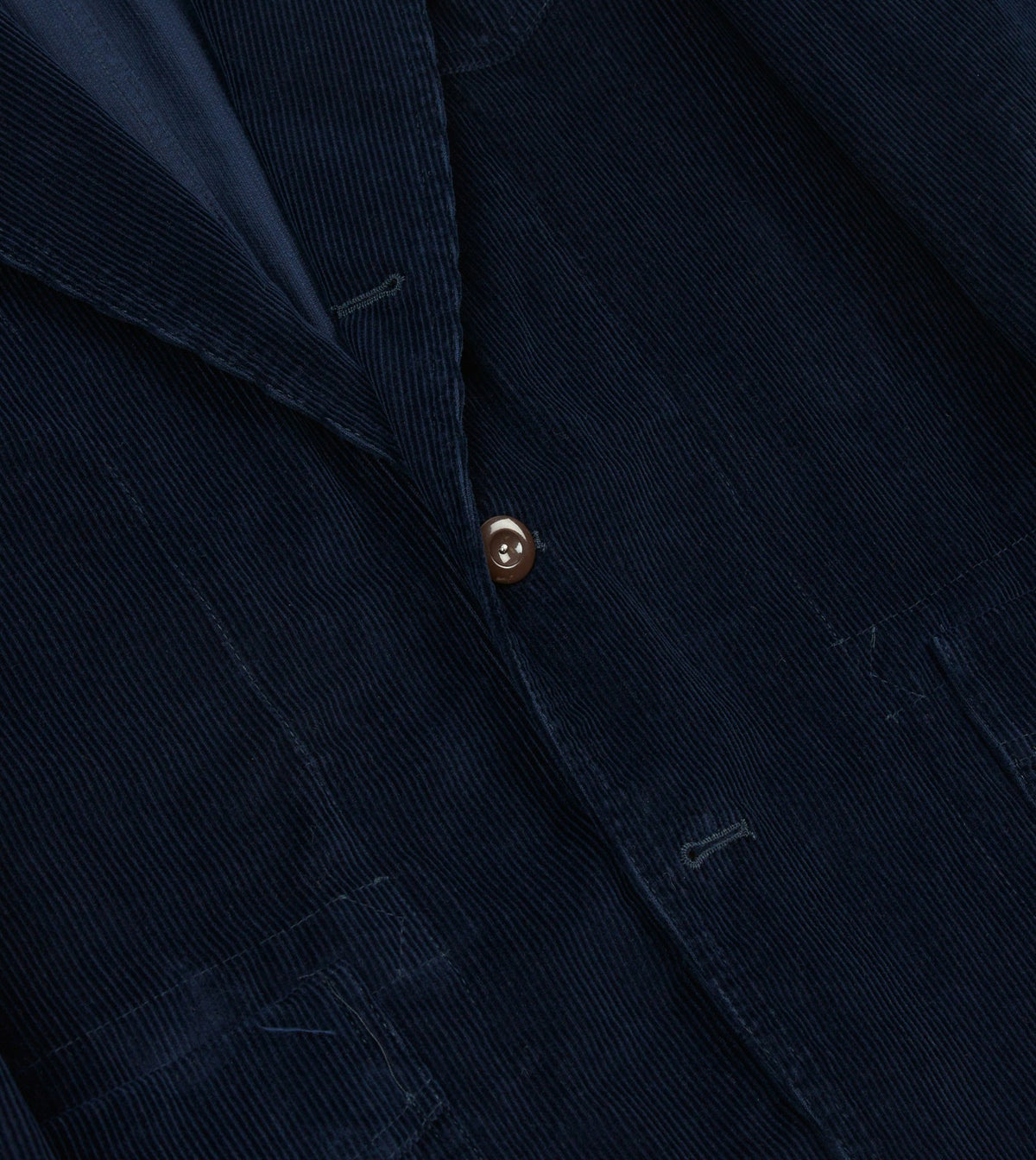 Drake's Navy Cotton Corduroy Field Games Blazer