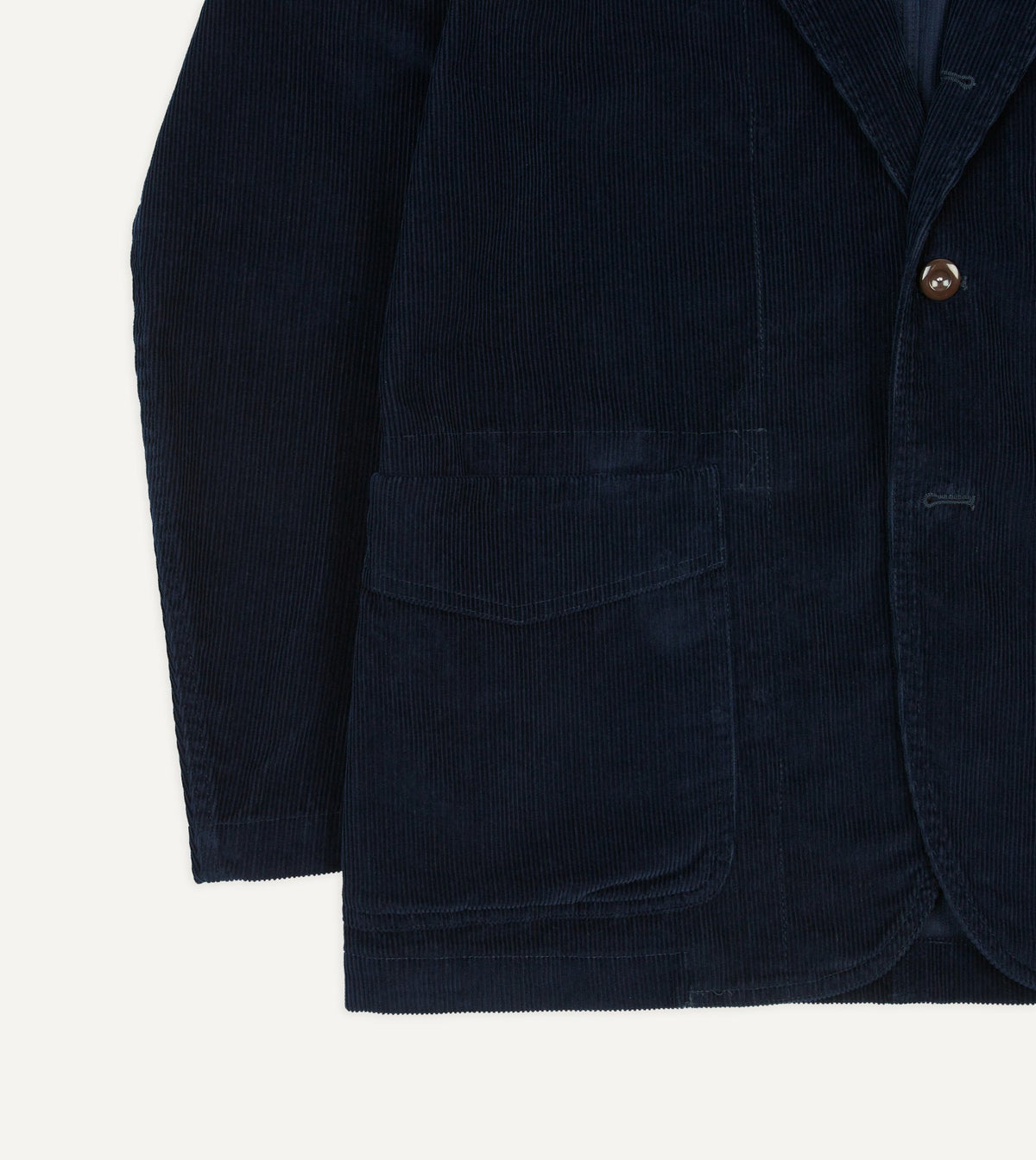Drake's Navy Cotton Corduroy Field Games Blazer