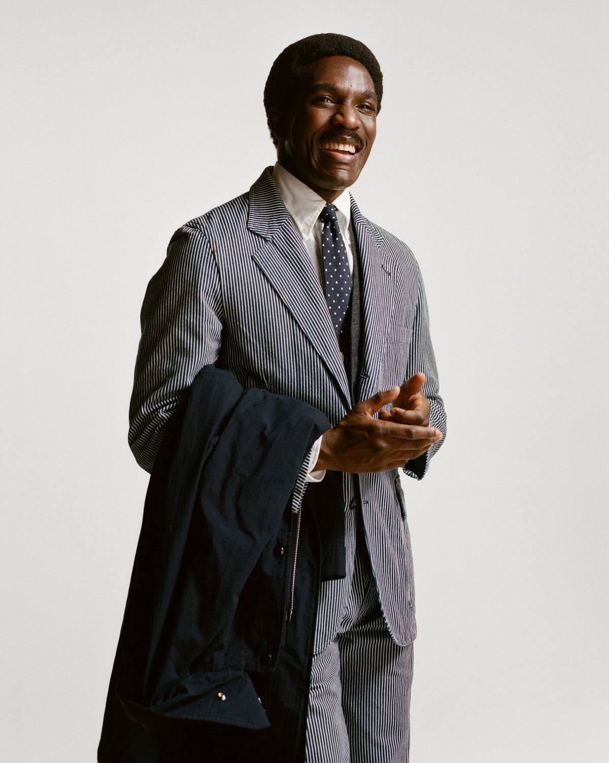 Drake's Indigo Hickory Stripe Games Blazer Mk. IV