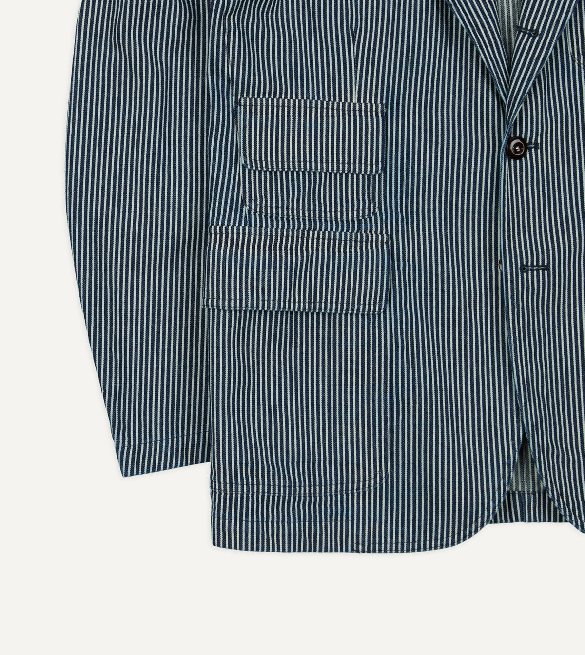 Drake's Indigo Hickory Stripe Games Blazer Mk. IV