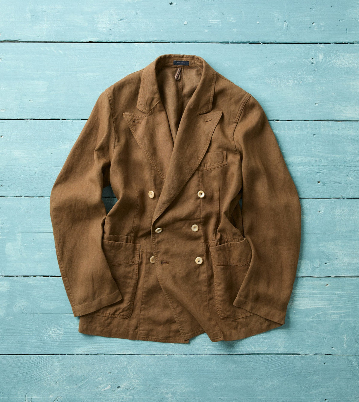Drake's Brown Linen Gabardine Games Blazer Mk. III