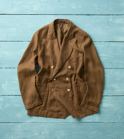 Drake's Brown Linen Gabardine Games Blazer Mk. III