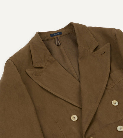Drake's Brown Linen Gabardine Games Blazer Mk. III