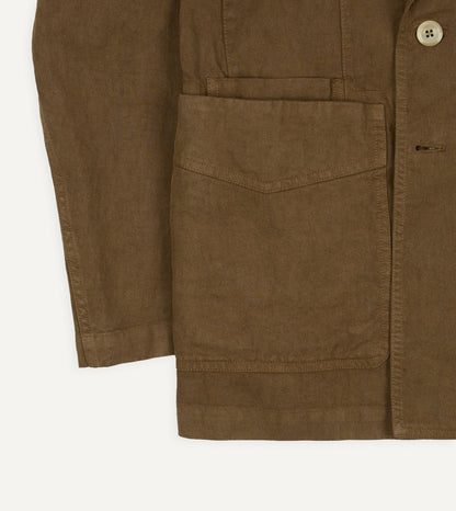 Drake's Brown Linen Gabardine Games Blazer Mk. III