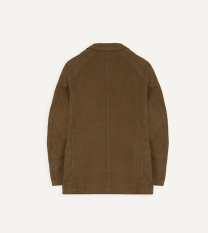 Drake's Brown Linen Gabardine Games Blazer Mk. III