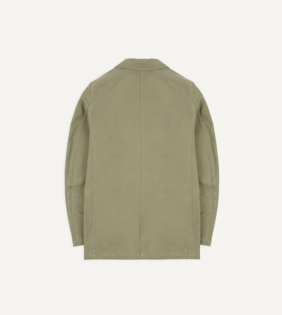 Drake's Olive Herringbone Twill Cotton Games Blazer Mk. I