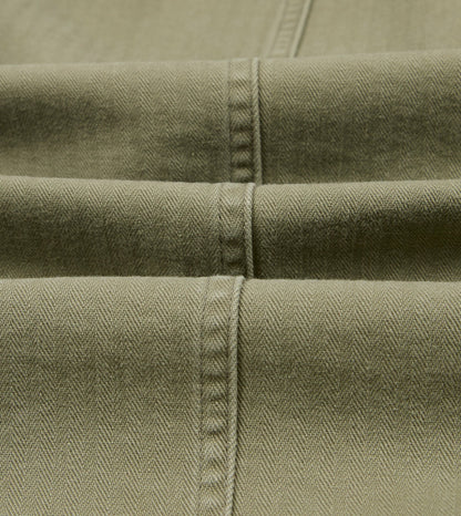 Drake's Olive Herringbone Twill Cotton Games Blazer Mk. I