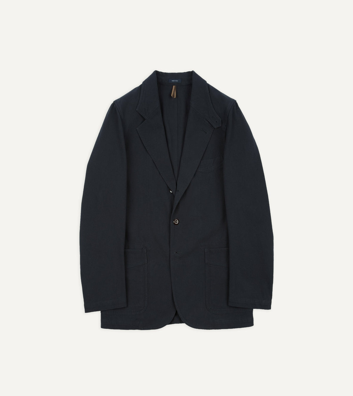 Drake's Navy Cotton Twill Field Games Blazer