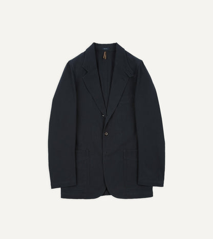 Drake's Navy Cotton Twill Field Games Blazer
