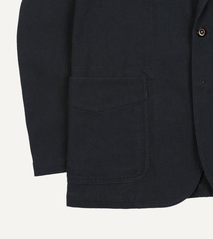 Drake's Navy Cotton Twill Field Games Blazer