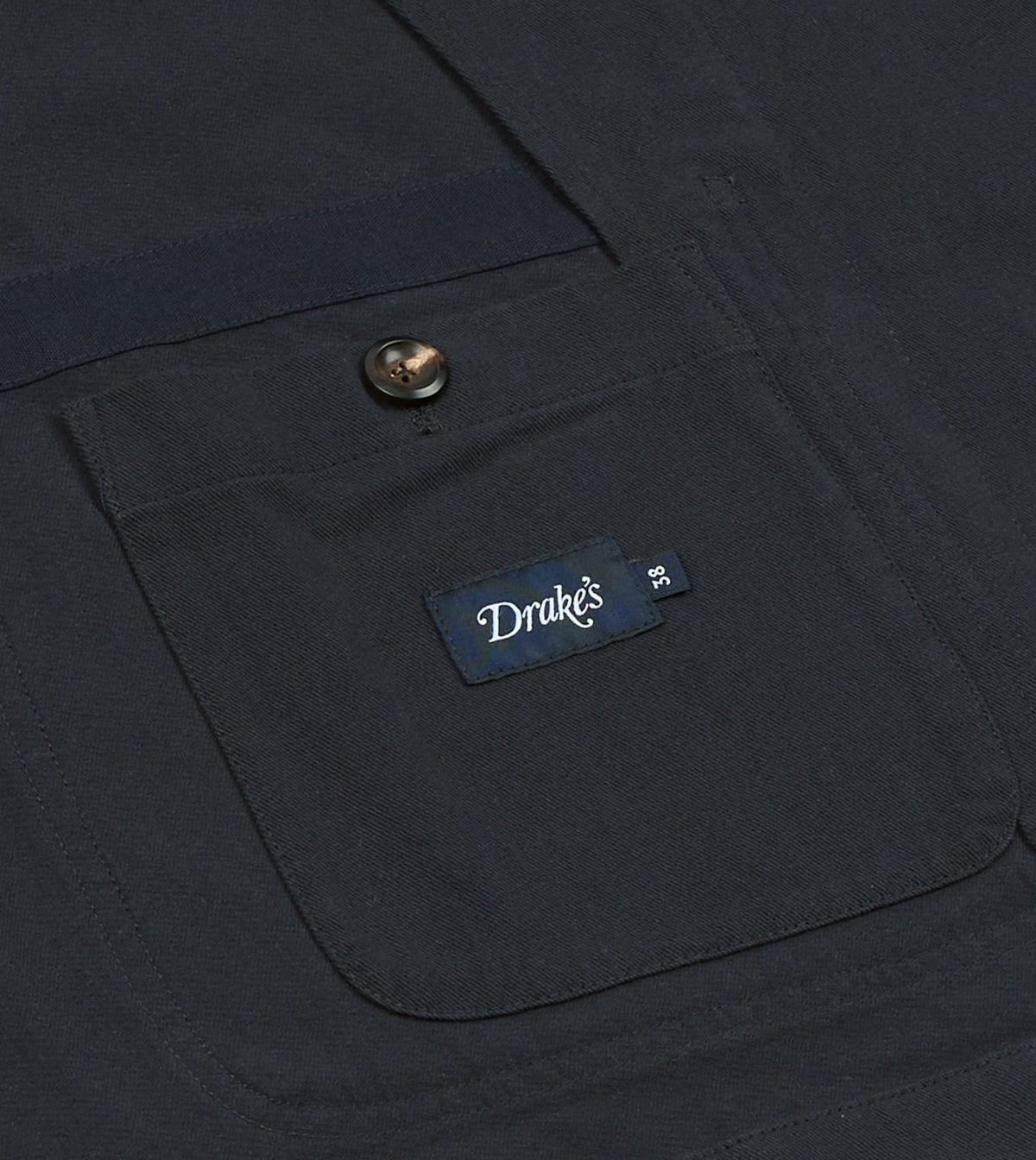 Drake's Navy Cotton Twill Field Games Blazer