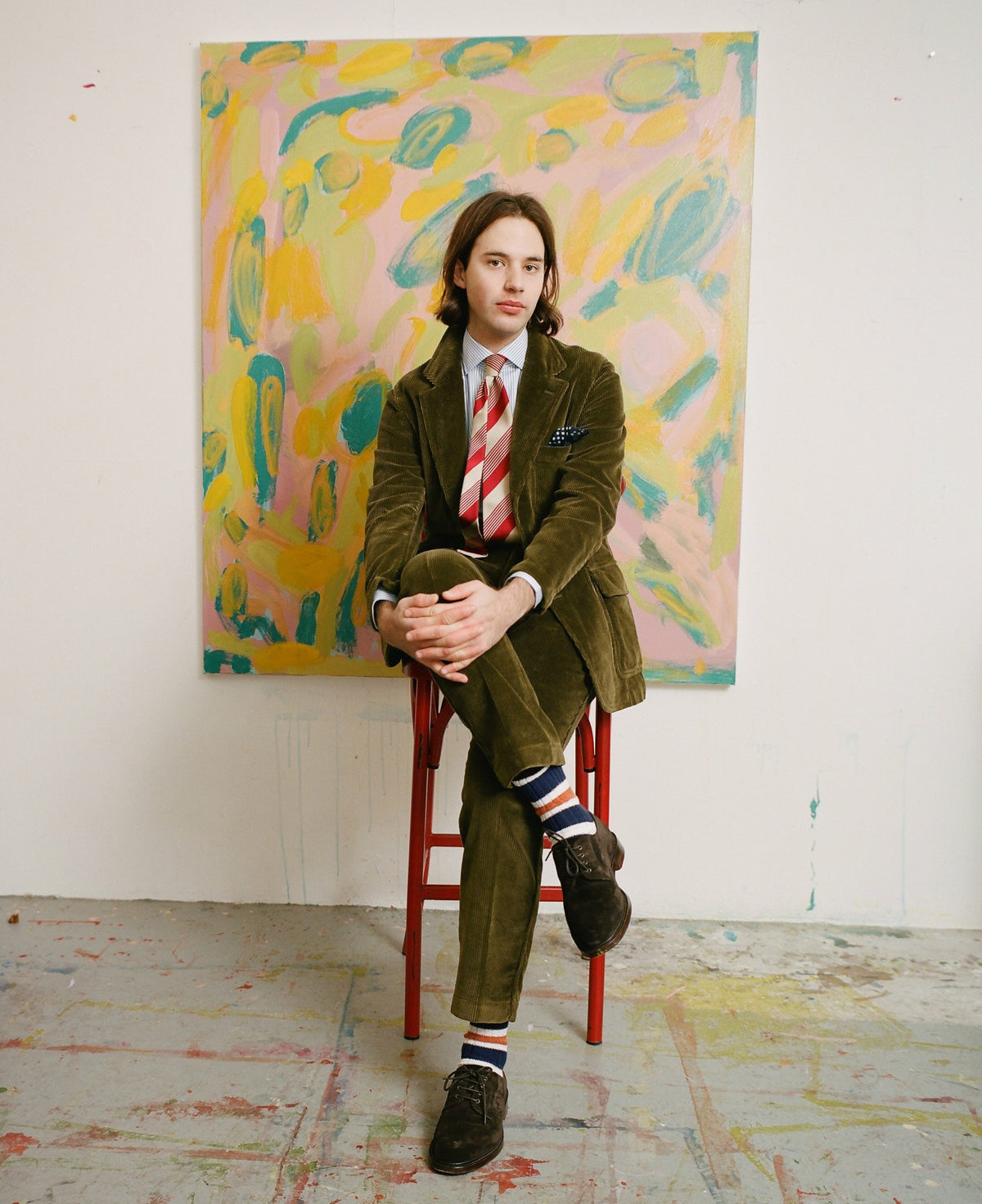 Drake's Olive Cotton Corduroy Games Blazer Mk. I