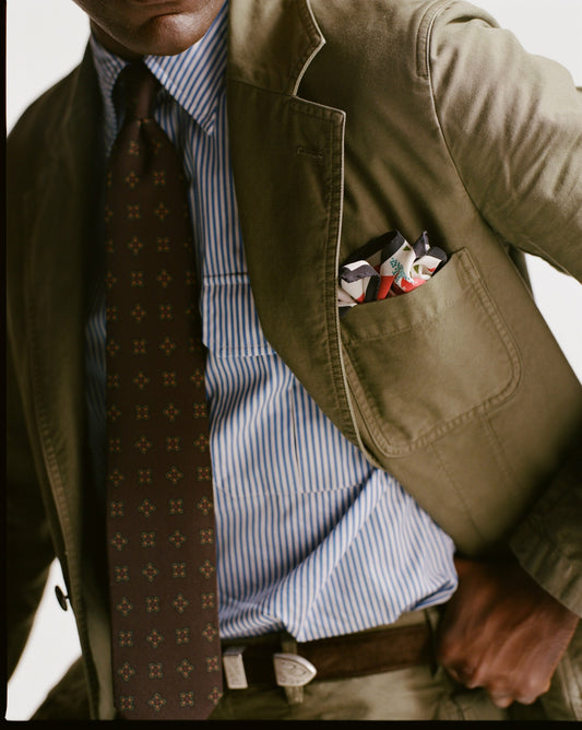 Drake's Olive Summer Moleskin Games Blazer Mk. I