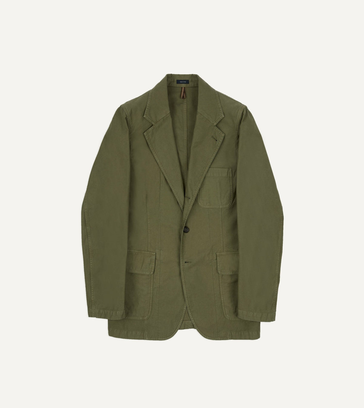 Drake's Olive Summer Moleskin Games Blazer Mk. I