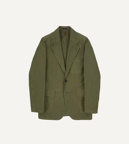 Drake's Olive Summer Moleskin Games Blazer Mk. I