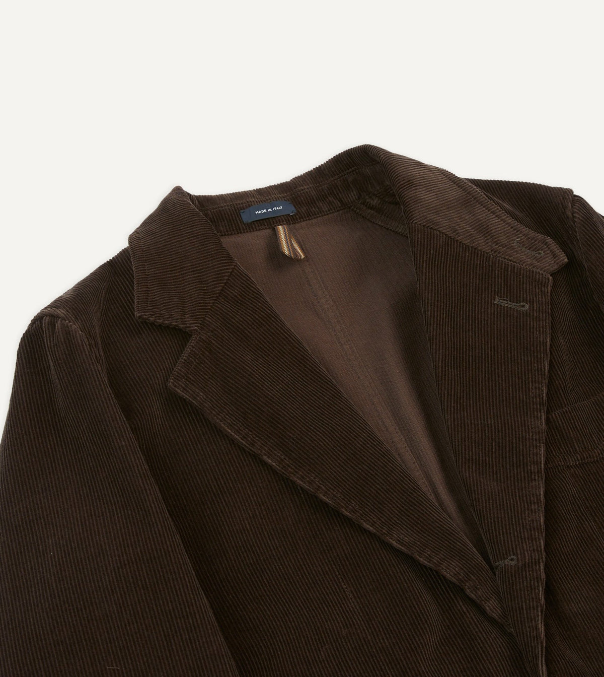 Drake's Brown Cotton Corduroy Field Games Blazer