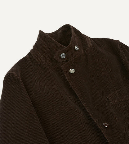 Drake's Brown Cotton Corduroy Field Games Blazer