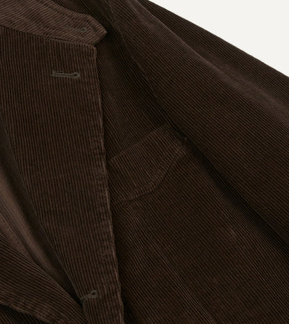 Drake's Brown Cotton Corduroy Field Games Blazer