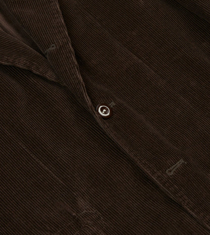 Drake's Brown Cotton Corduroy Field Games Blazer