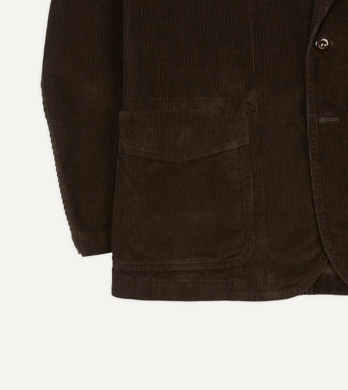 Drake's Brown Cotton Corduroy Field Games Blazer