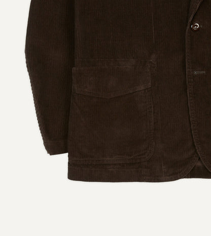 Drake's Brown Cotton Corduroy Field Games Blazer