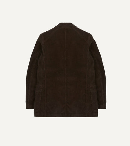 Drake's Brown Cotton Corduroy Field Games Blazer