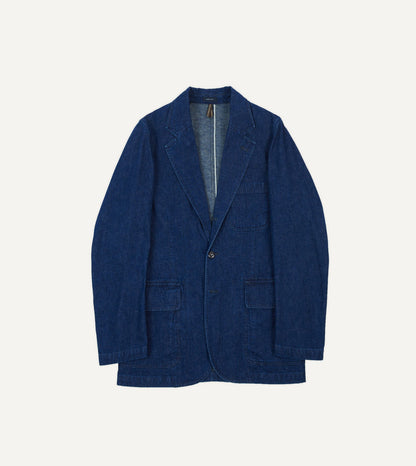Drake's Indigo Cotton-Linen Games Blazer Mk. I