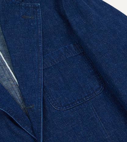 Drake's Indigo Cotton-Linen Games Blazer Mk. I