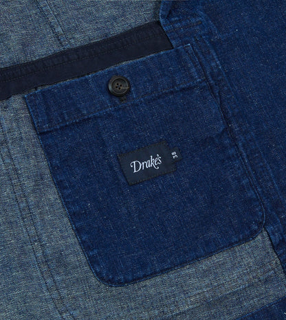 Drake's Indigo Cotton-Linen Games Blazer Mk. I