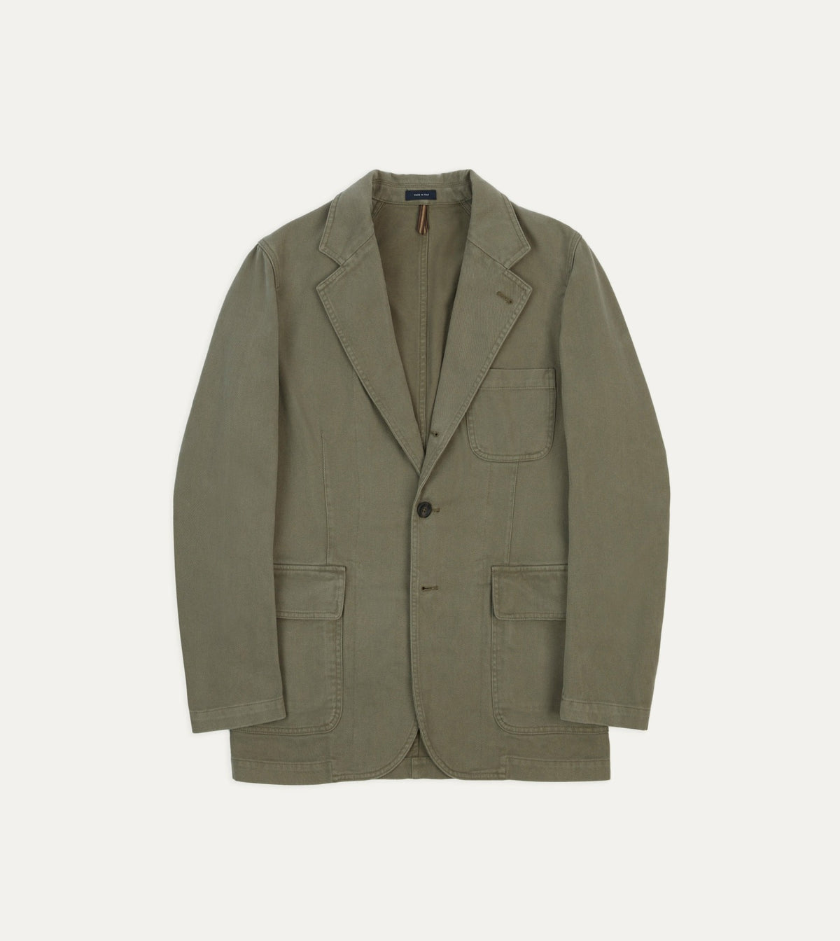Drake's Khaki Heavy Cotton Twill Games Blazer Mk. I