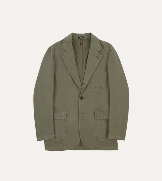 Drake's Khaki Heavy Cotton Twill Games Blazer Mk. I