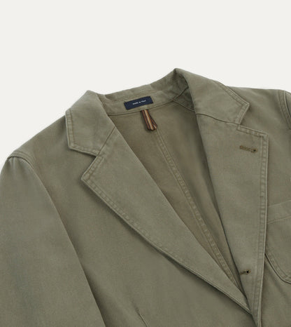 Drake's Khaki Heavy Cotton Twill Games Blazer Mk. I