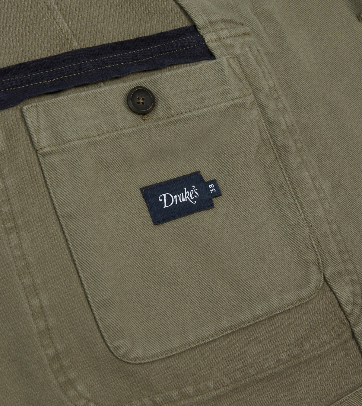 Drake's Khaki Heavy Cotton Twill Games Blazer Mk. I