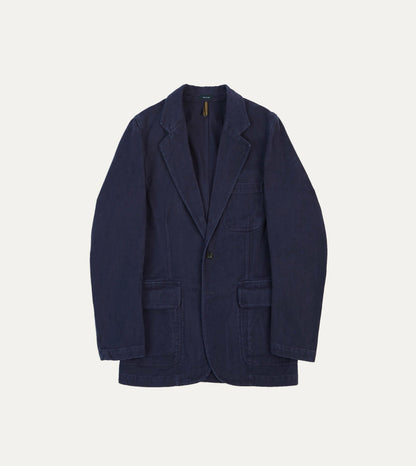 Drake's Indigo Heavy Cotton Twill Games Blazer Mk. I