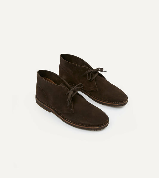 Drake's Clifford Desert Boot Dark Brown Suede