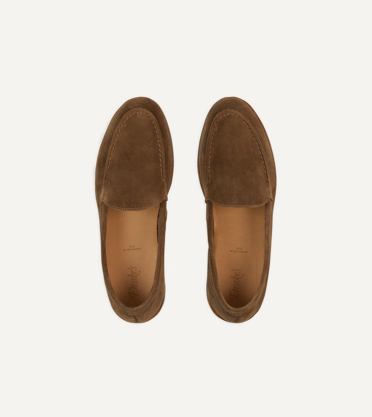 Drake's Light Brown Suede Henri Summer Loafer