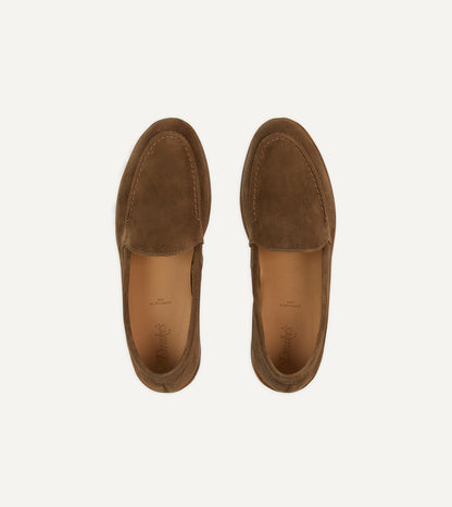 Drake's Light Brown Suede Henri Summer Loafer