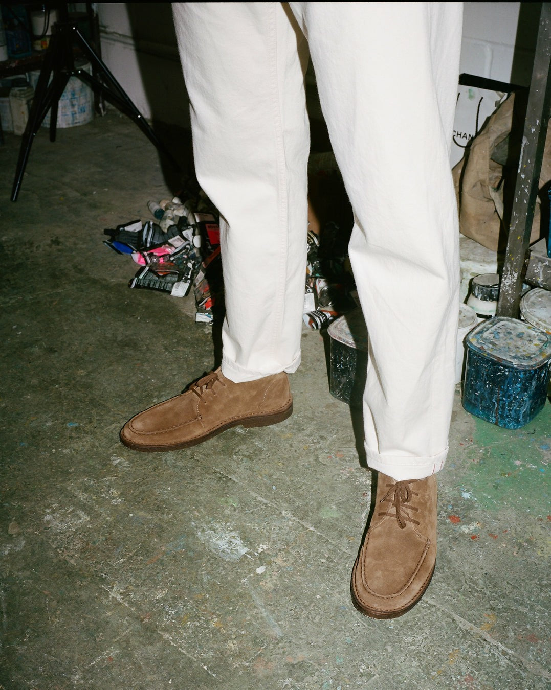 Drake's Crosby Moc-Toe Chukka Boot Tobacco Suede