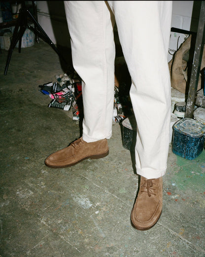 Drake's Crosby Moc-Toe Chukka Boot Tobacco Suede
