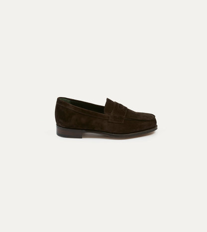 Drake's Brown Suede Charles Mk II Goodyear Welted Penny Loafer