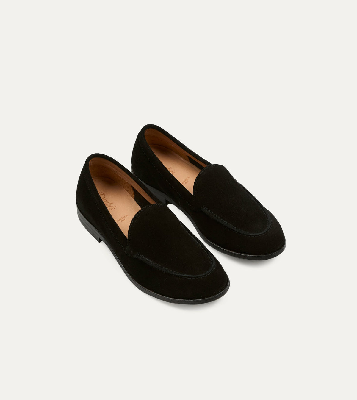 Drake's Black Suede Henri Summer Loafer