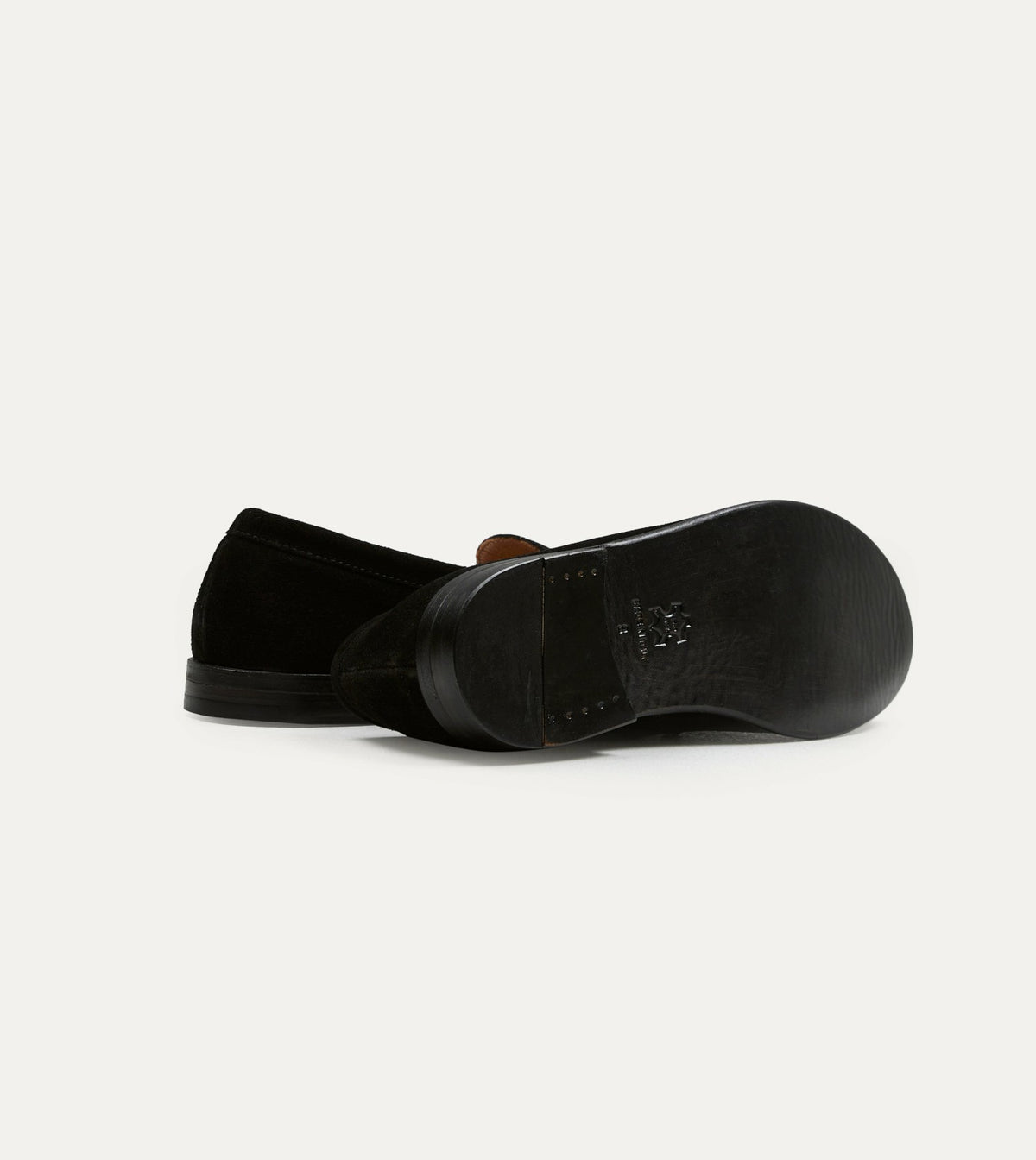 Drake's Black Suede Henri Summer Loafer