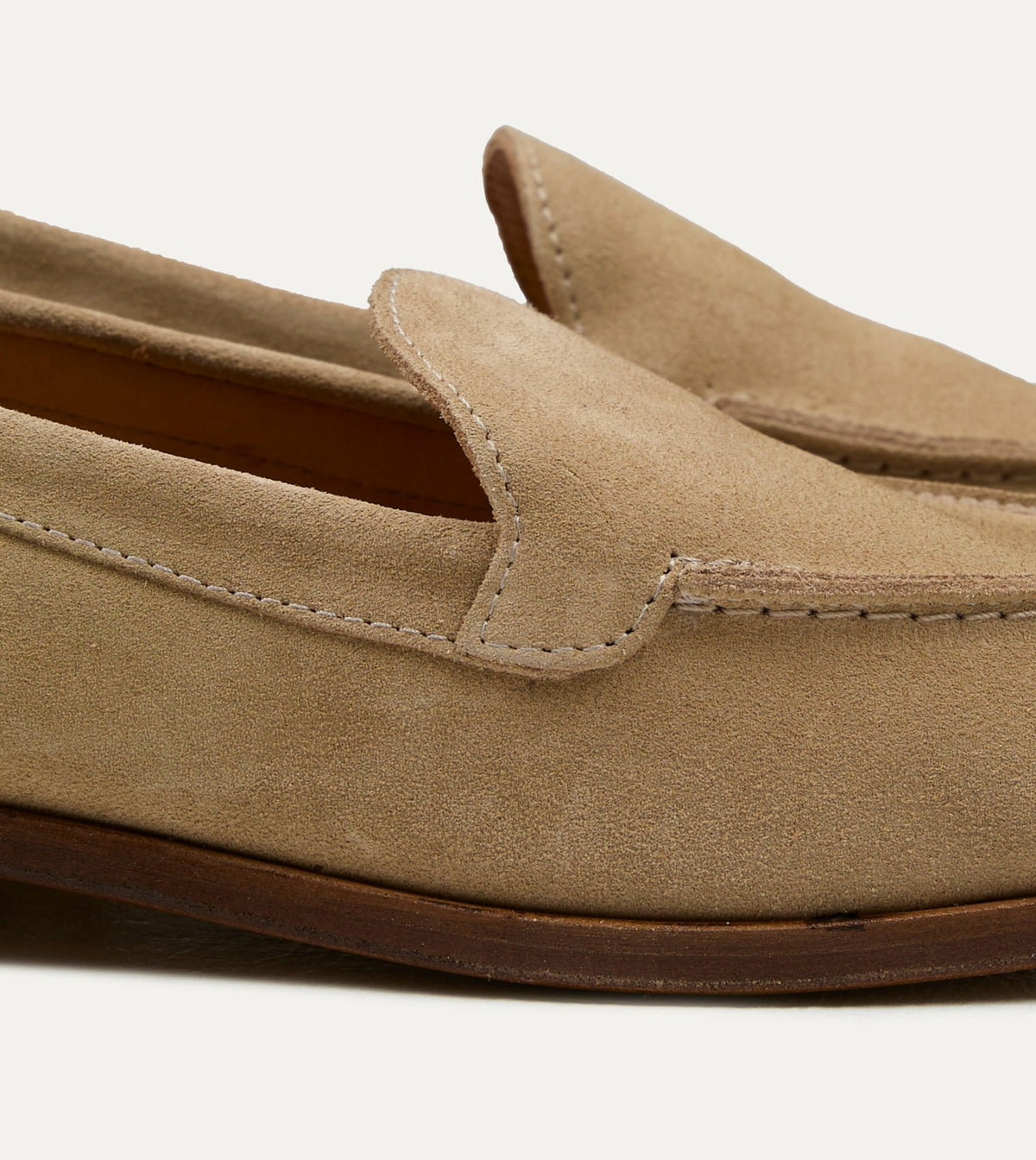 Drake's Sand Suede Henri Summer Loafer