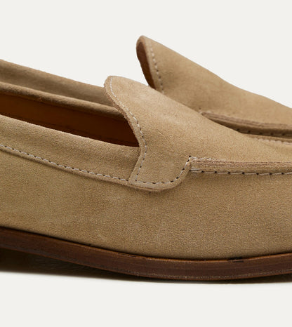 Drake's Sand Suede Henri Summer Loafer