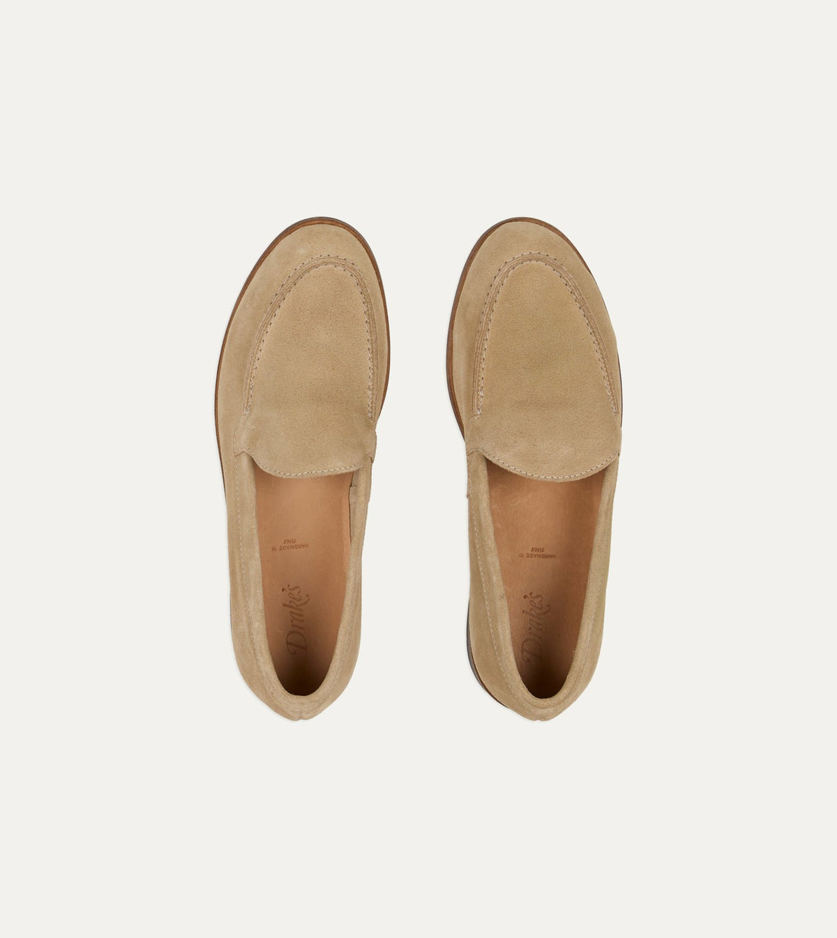 Drake's Sand Suede Henri Summer Loafer