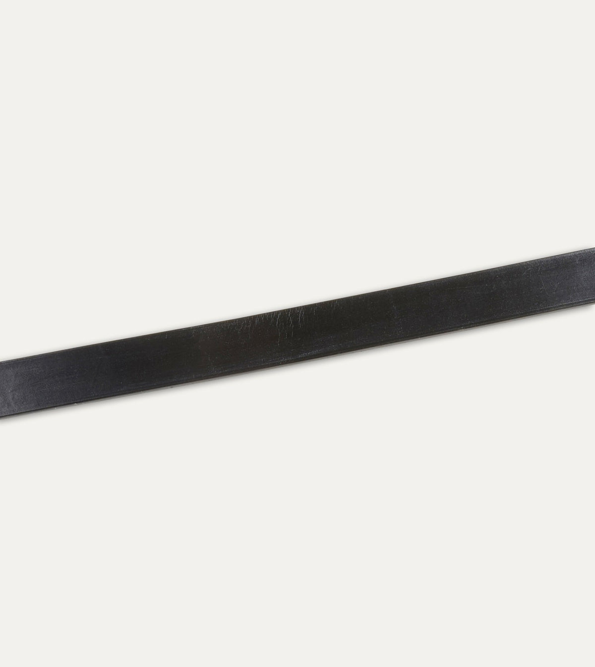 Drake's Black Unlined Bridle Leather Belt with Brass Buckle